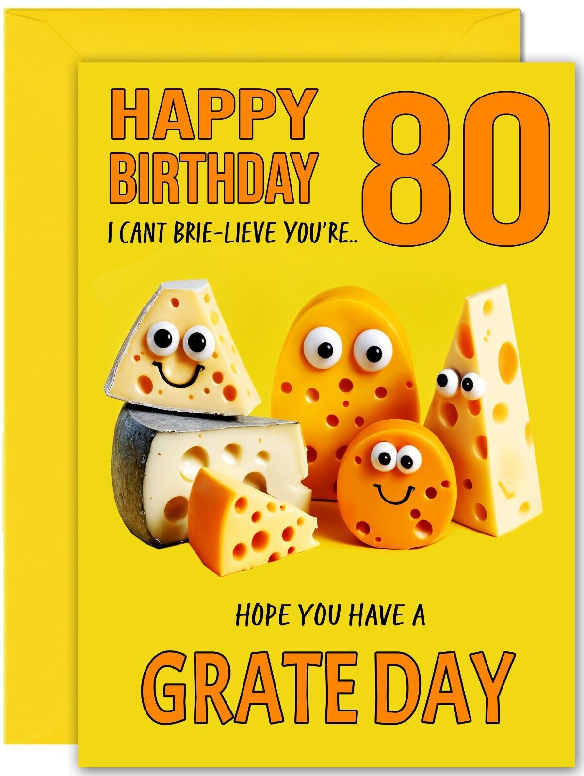 Cheesy Birthday Card - Large A5 Size - Cheese Funny