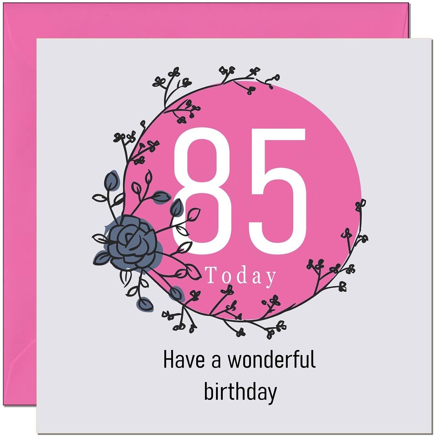 Birthday Card for Women Female - Classy Elegant Floral