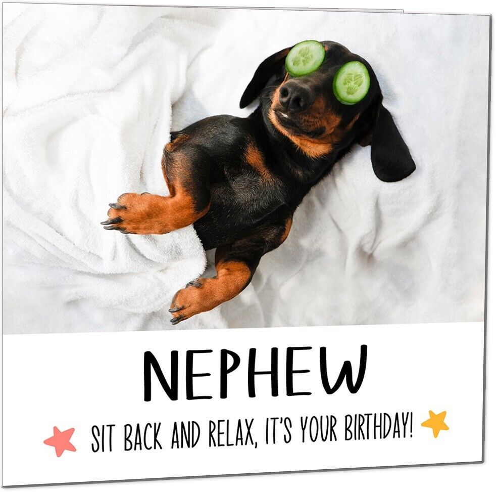 Birthday Card - Relax Dog Dachshund Funny