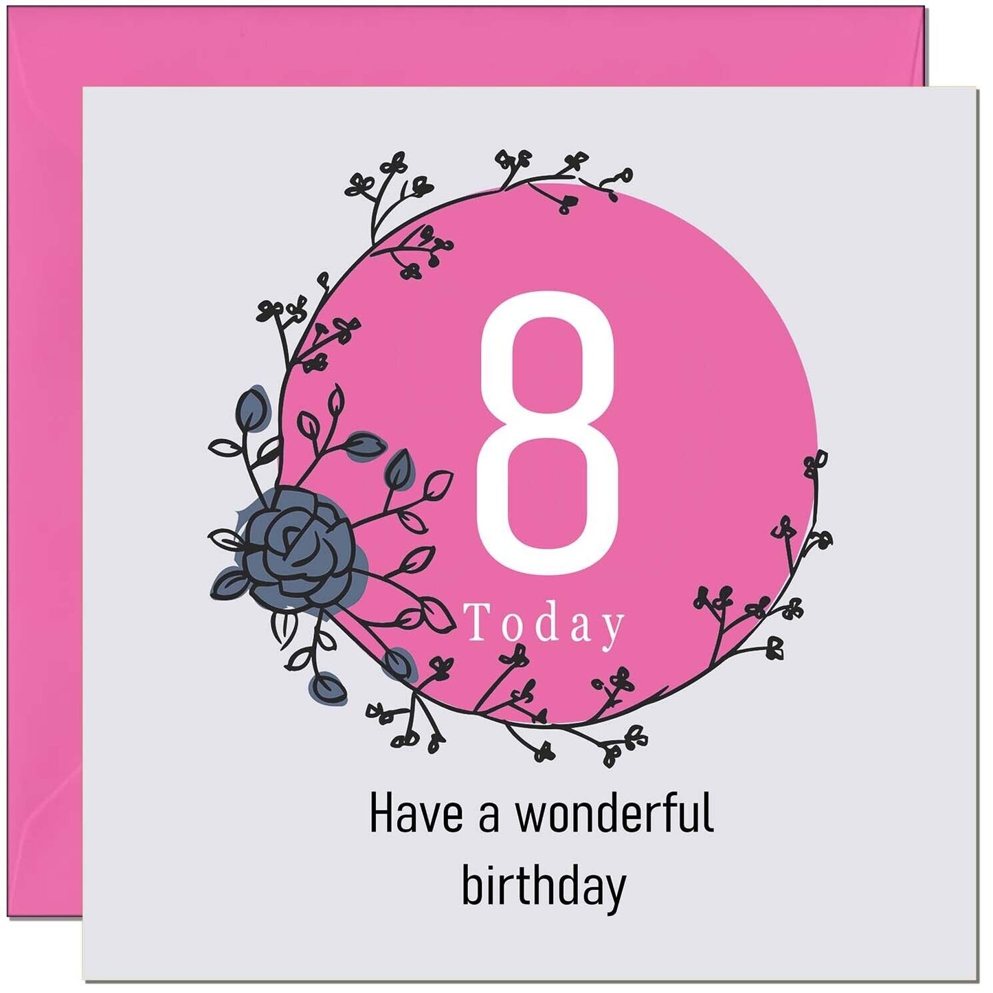 Birthday Card for Women Female - Classy Elegant Floral