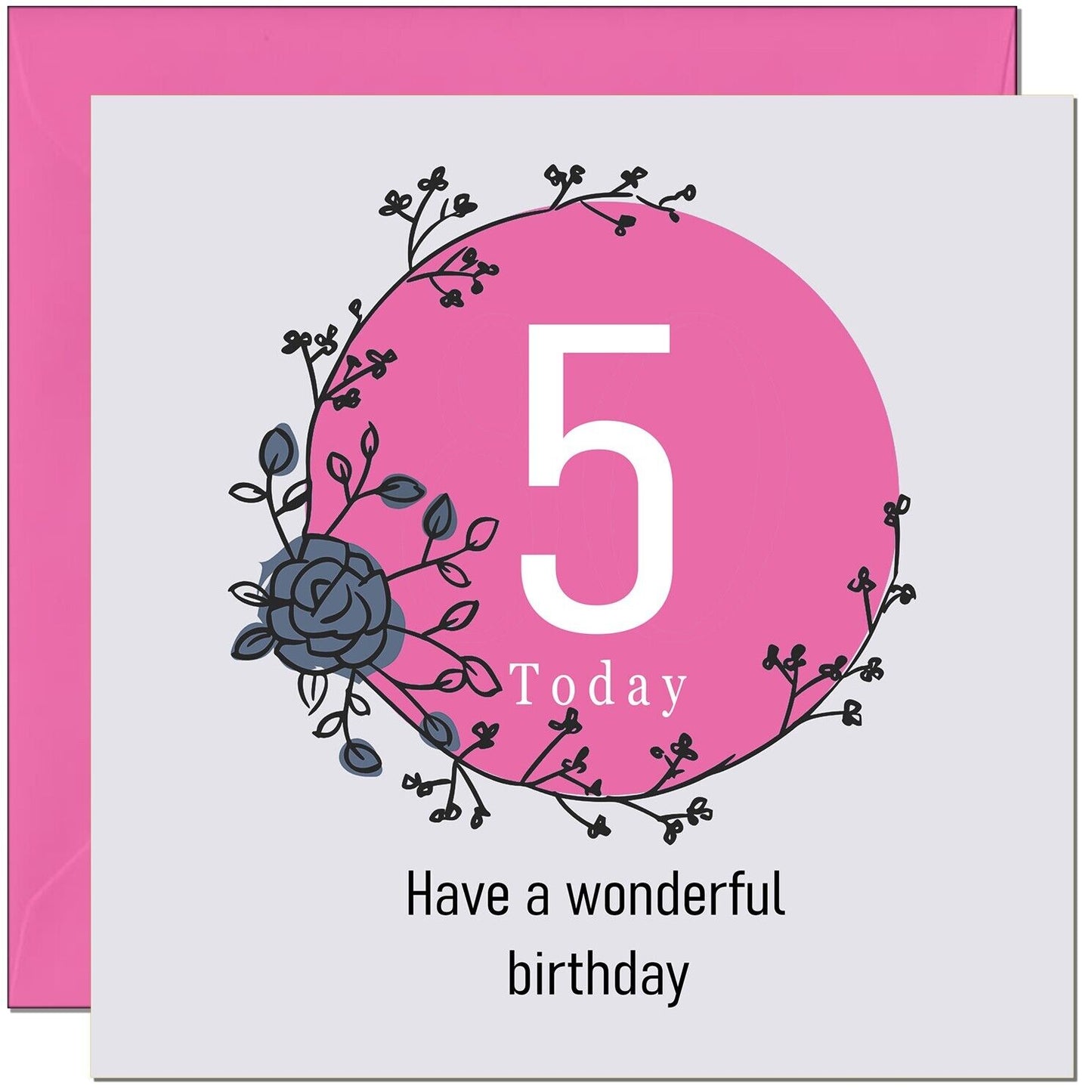 Birthday Card for Women Female - Classy Elegant Floral