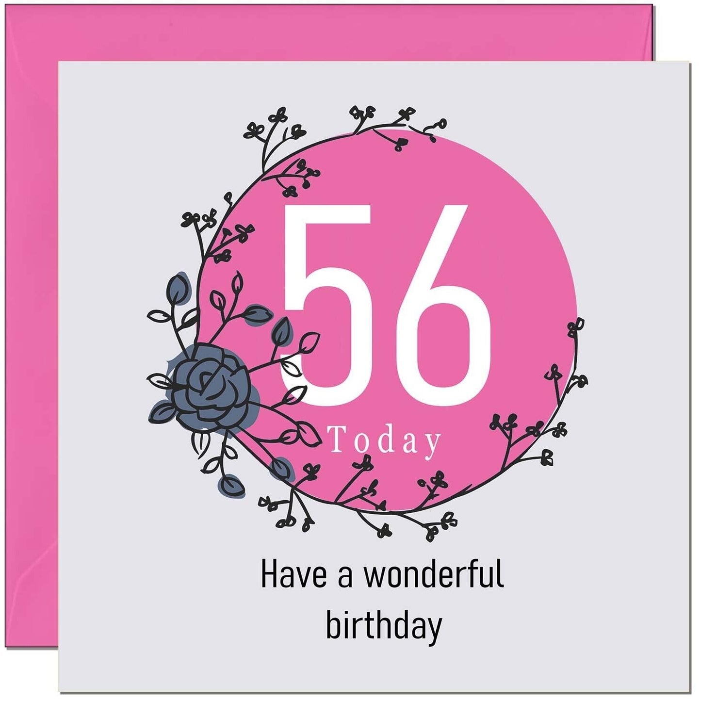 Birthday Card for Women Female - Classy Elegant Floral