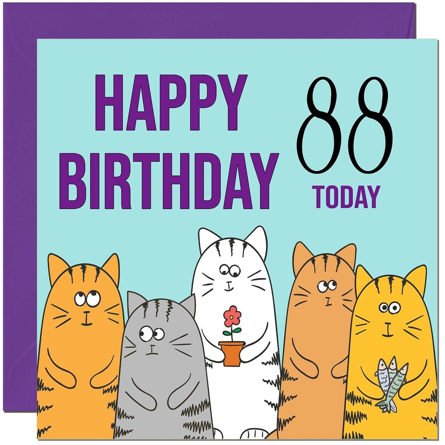 Happy Birthday Card - Cute Cats