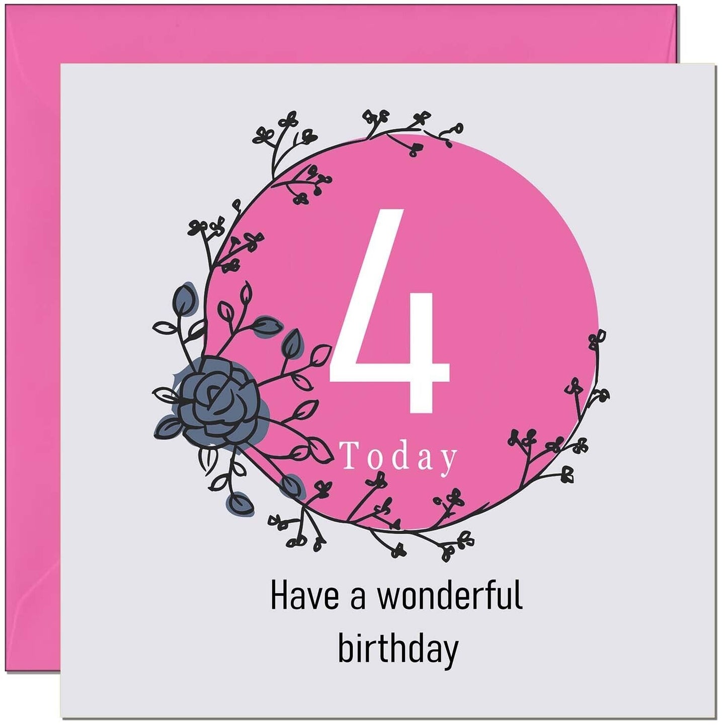 Birthday Card for Women Female - Classy Elegant Floral