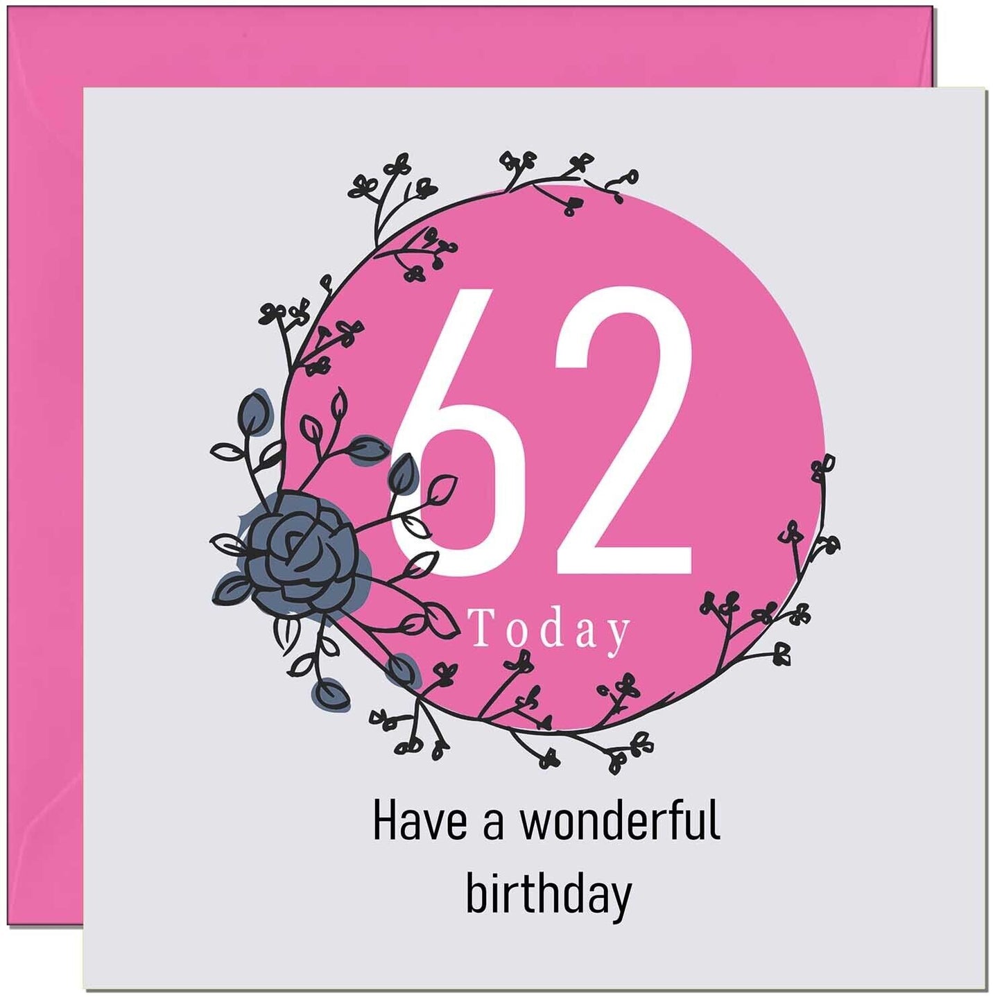Birthday Card for Women Female - Classy Elegant Floral