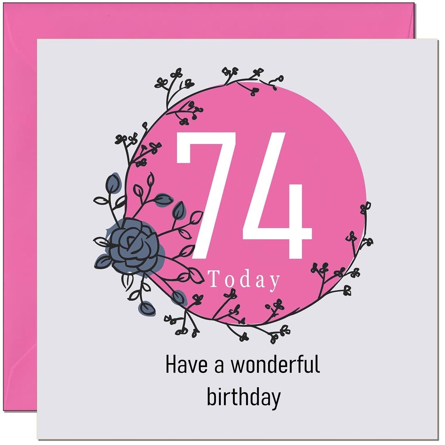Birthday Card for Women Female - Classy Elegant Floral