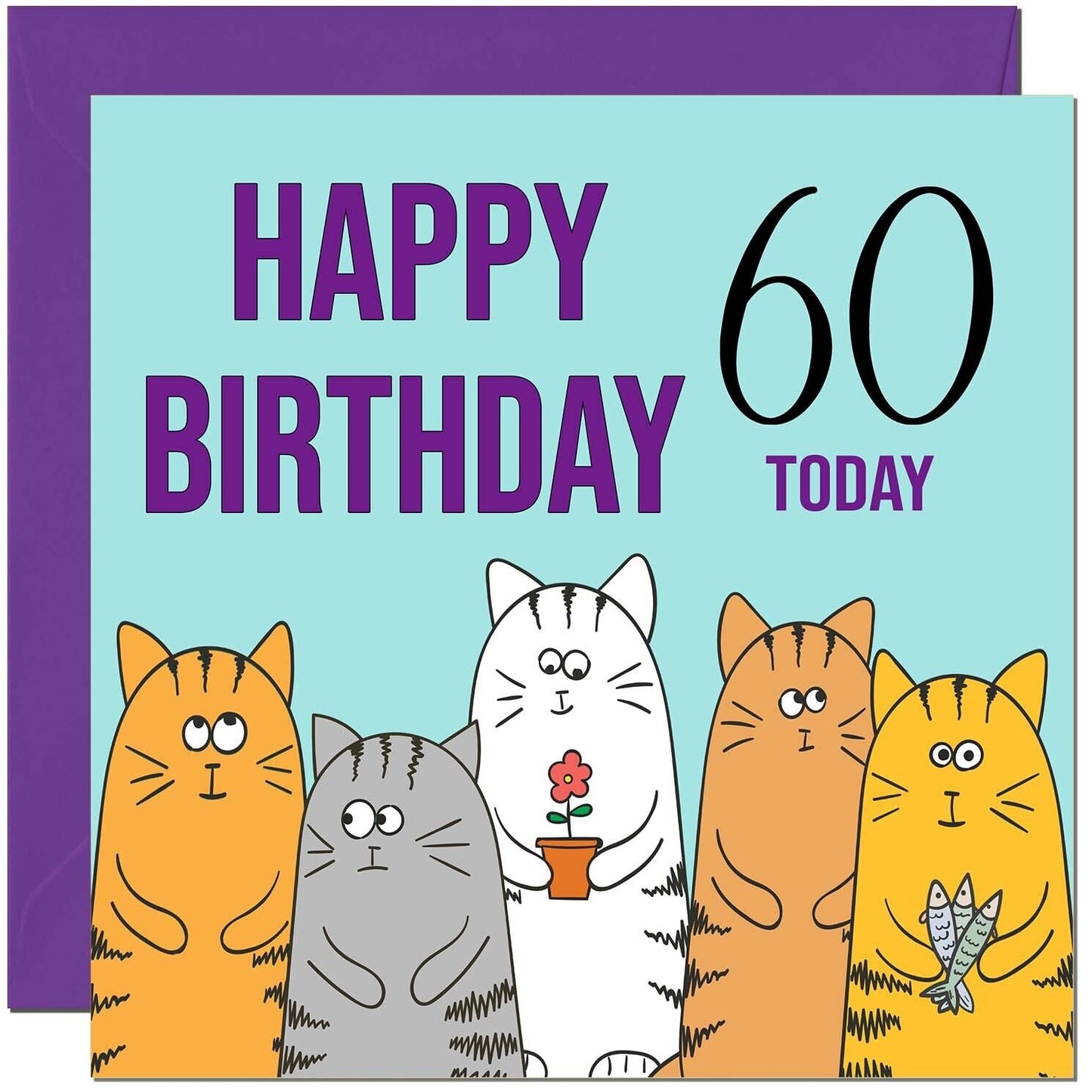 Happy Birthday Card - Cute Cats