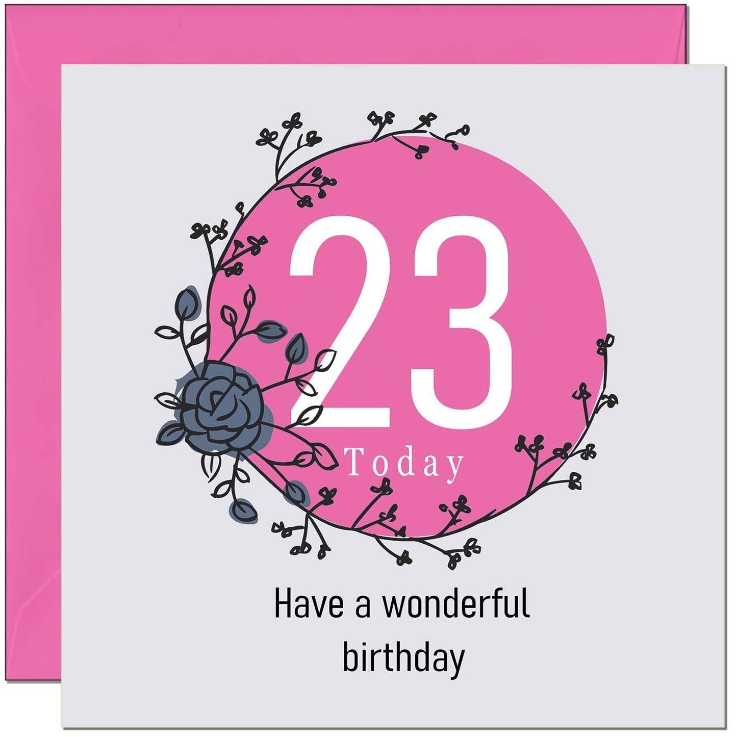 Birthday Card for Women Female - Classy Elegant Floral