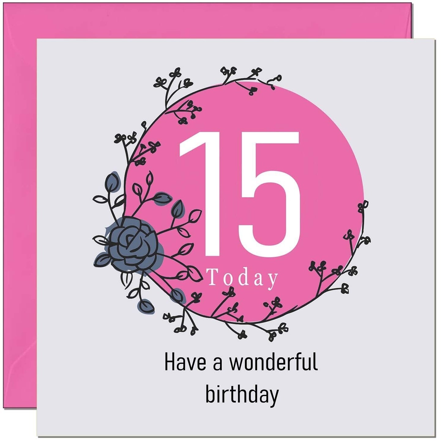 Birthday Card for Women Female - Classy Elegant Floral