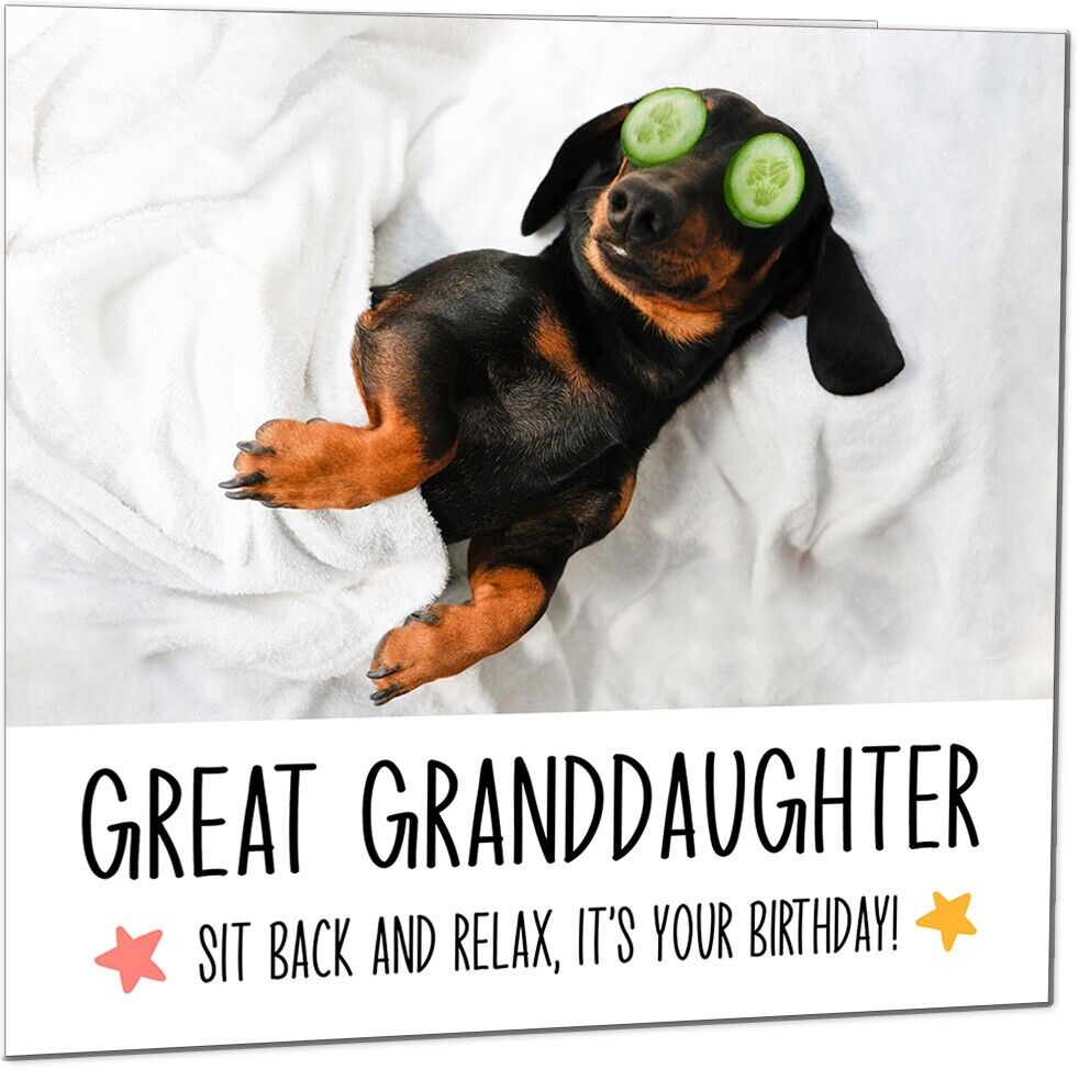 Birthday Card - Relax Dog Dachshund Funny