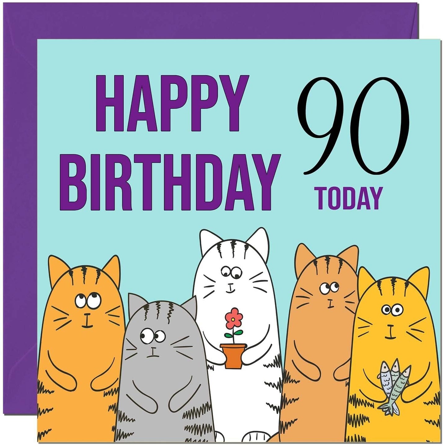 Happy Birthday Card - Cute Cats