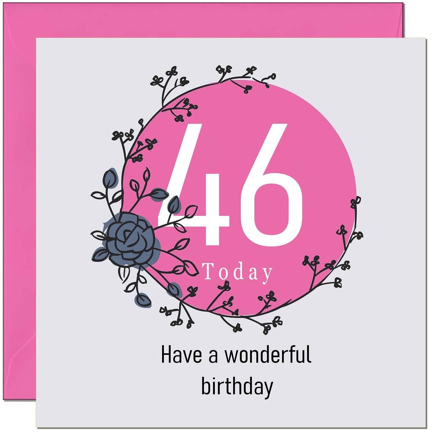 Birthday Card for Women Female - Classy Elegant Floral
