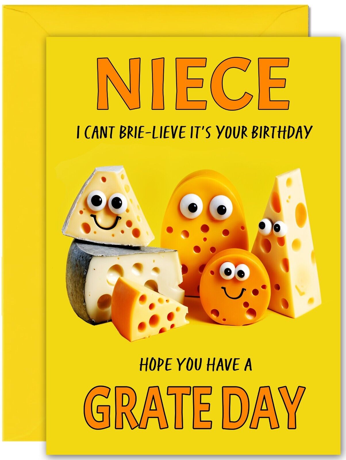 Cheesy Birthday Card - Large A5 Size - Cheese Funny