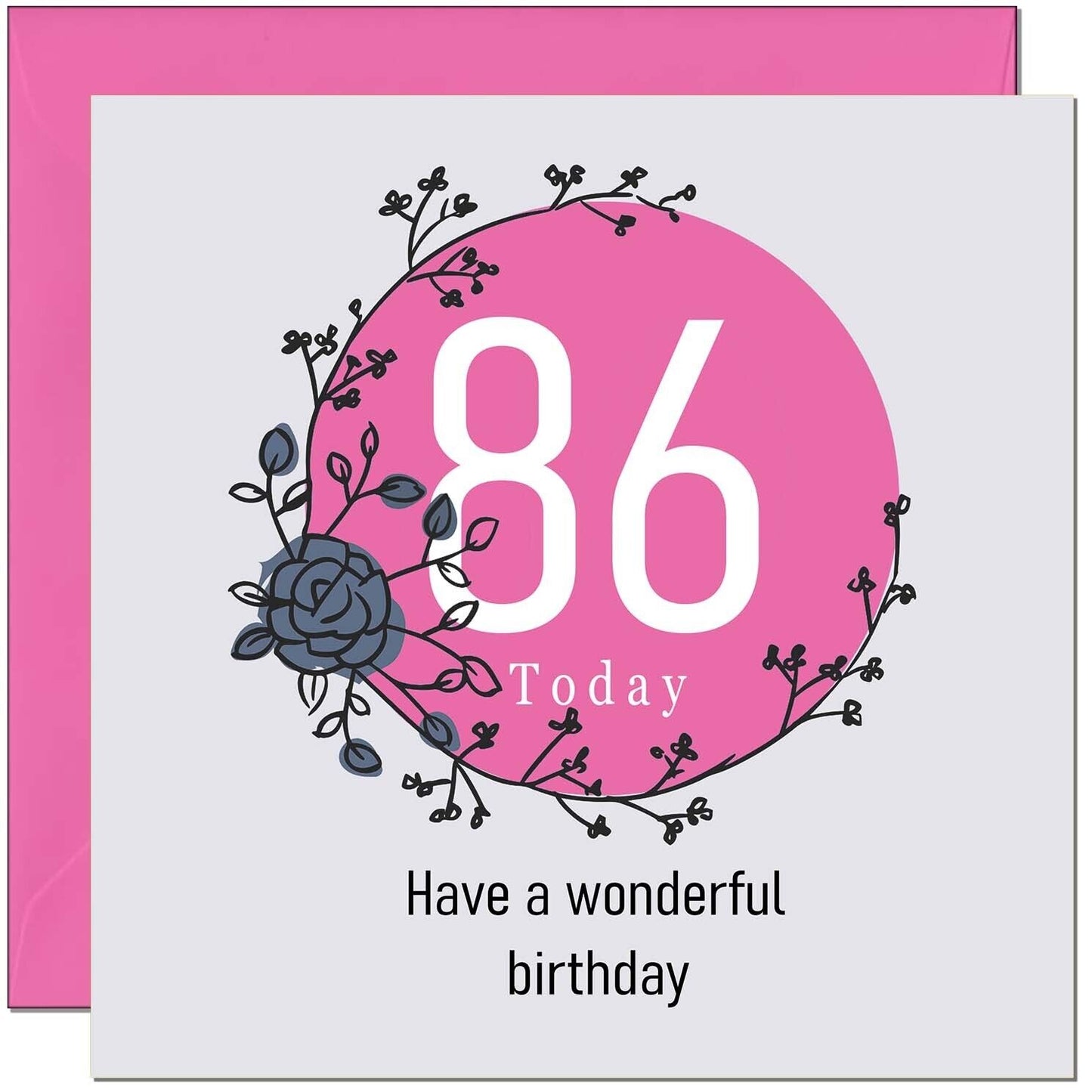 Birthday Card for Women Female - Classy Elegant Floral