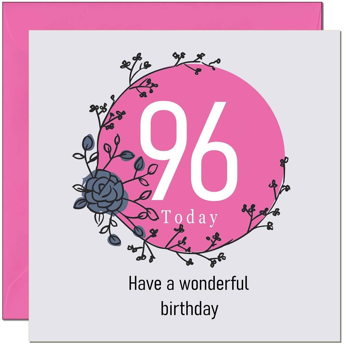 Birthday Card for Women Female - Classy Elegant Floral