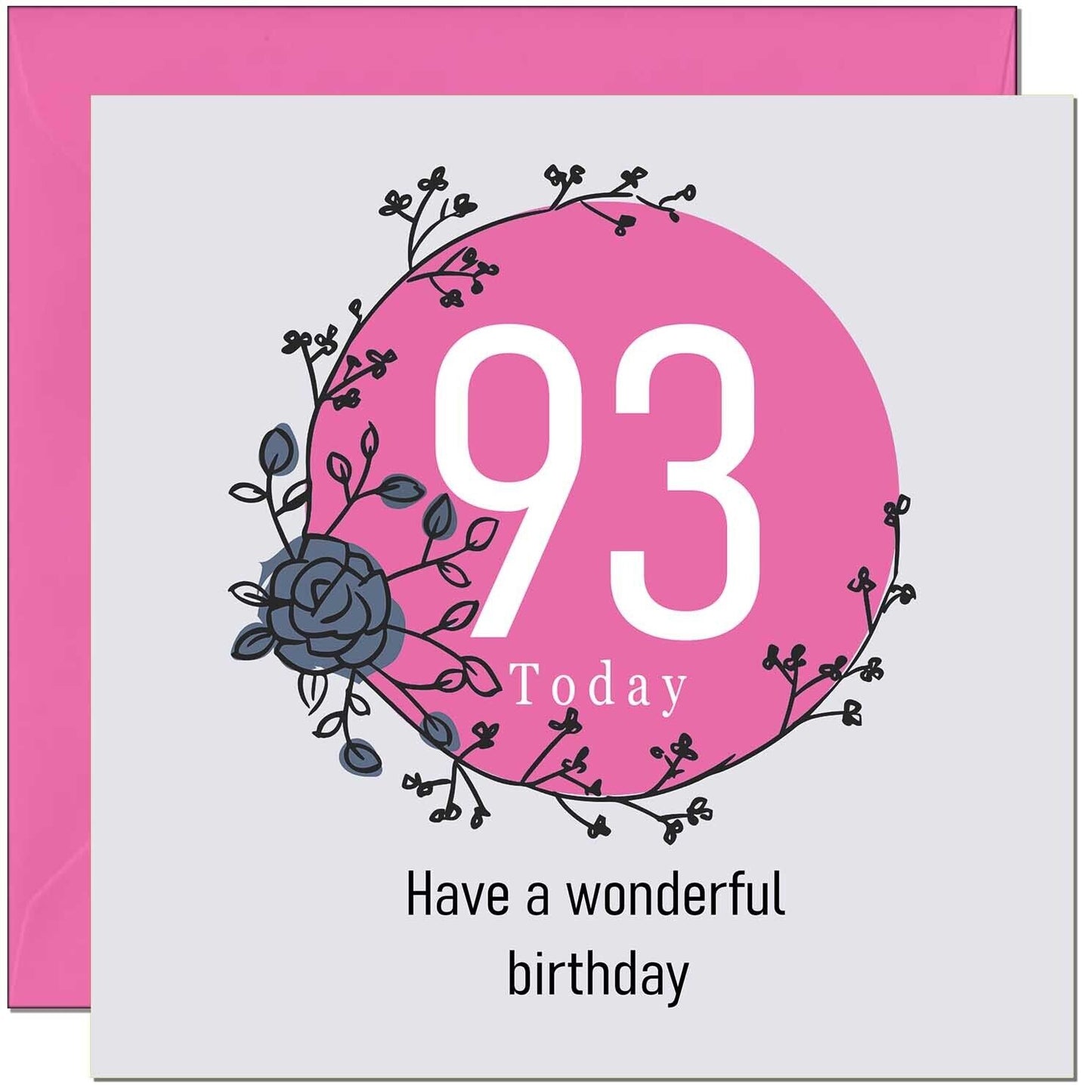 Birthday Card for Women Female - Classy Elegant Floral