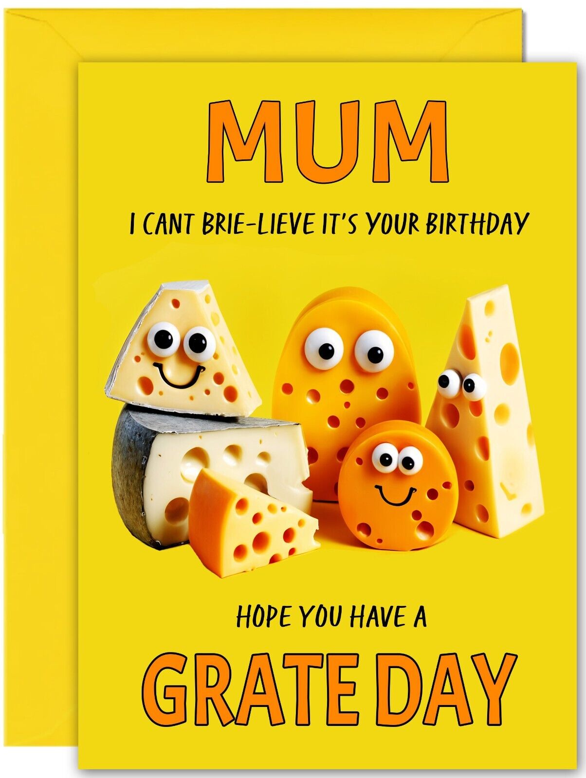 Cheesy Birthday Card - Large A5 Size - Cheese Funny