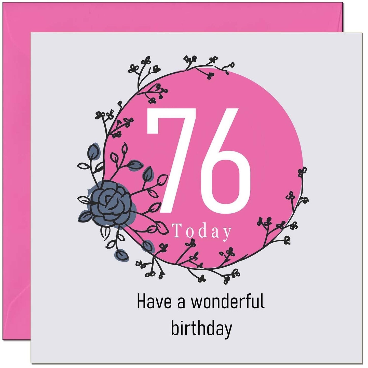Birthday Card for Women Female - Classy Elegant Floral