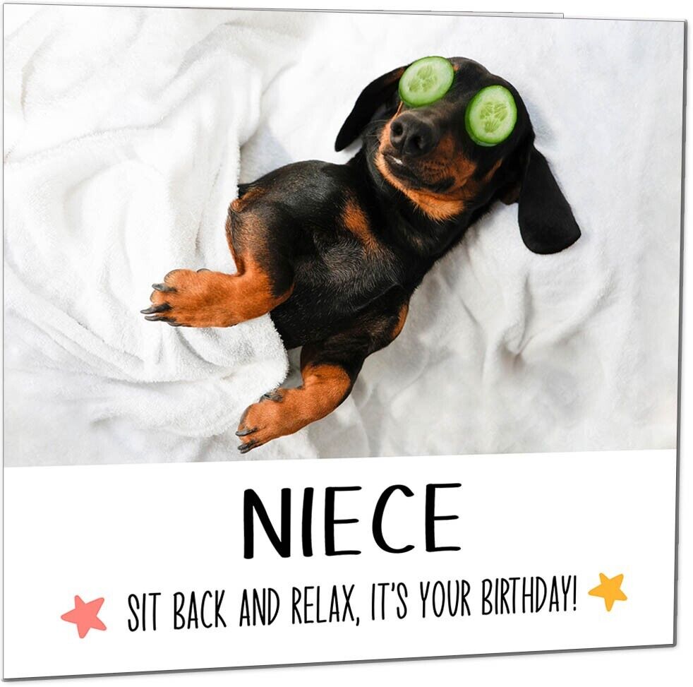 Birthday Card - Relax Dog Dachshund Funny