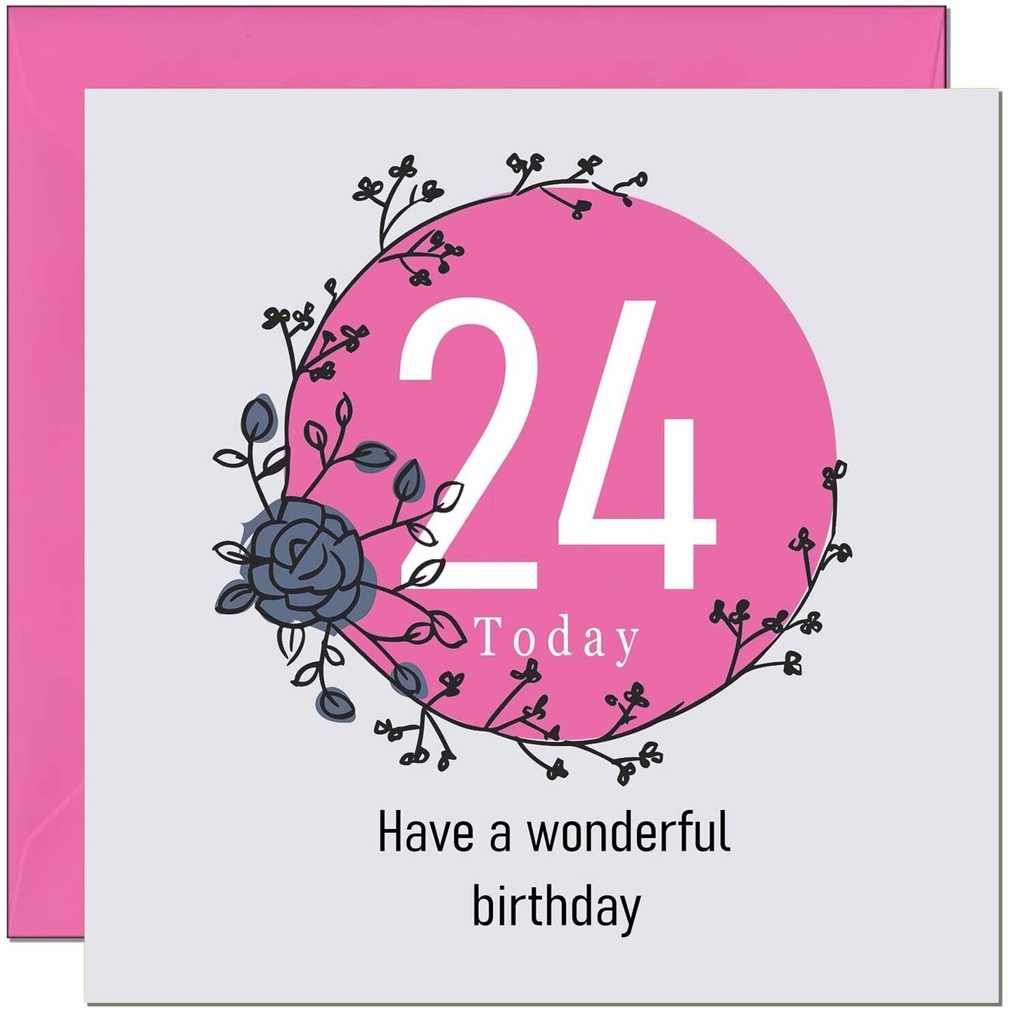 Birthday Card for Women Female - Classy Elegant Floral