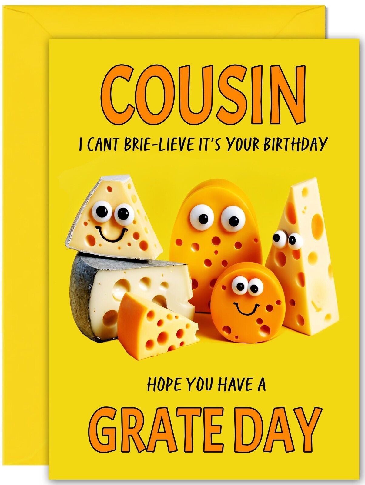 Cheesy Birthday Card - Large A5 Size - Cheese Funny