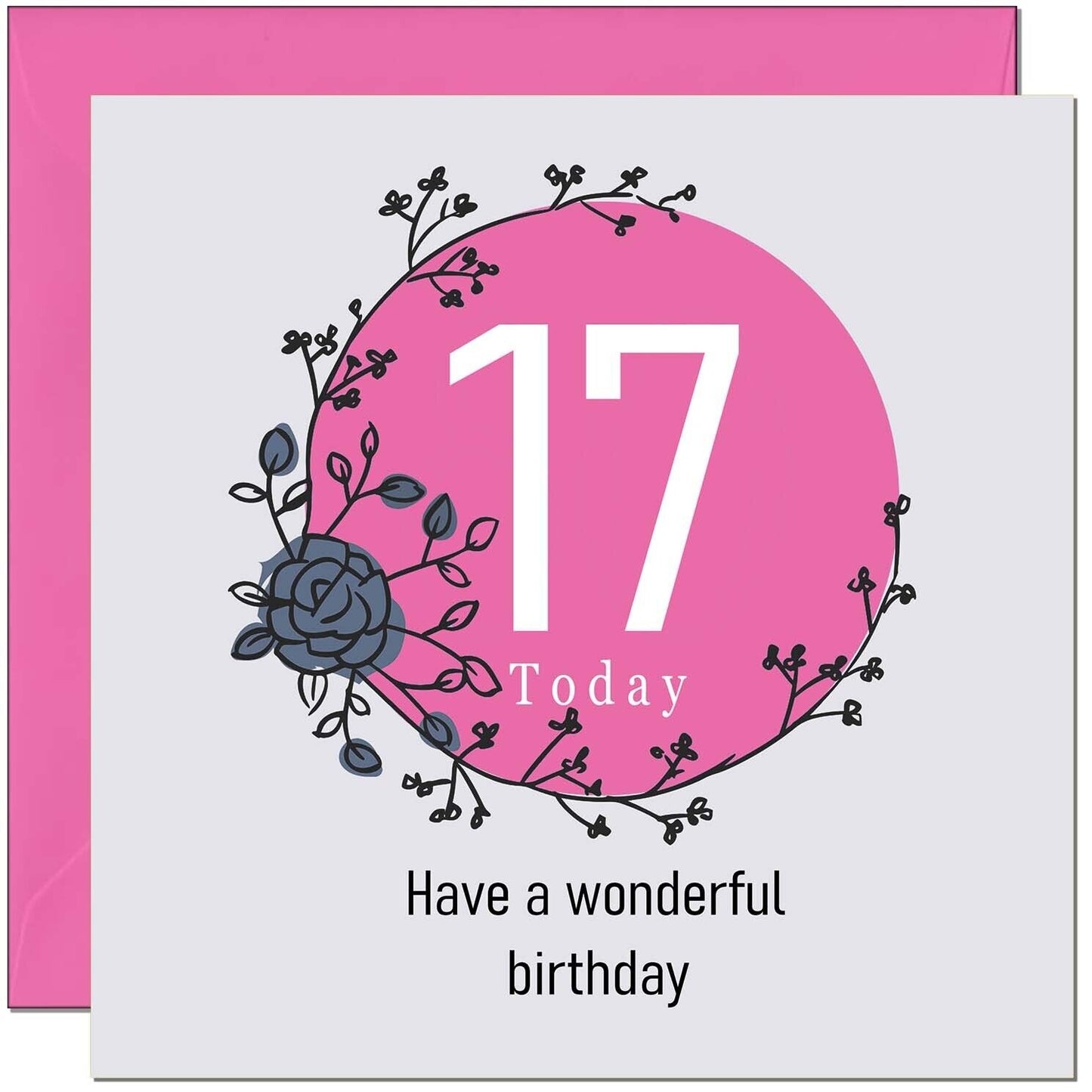Birthday Card for Women Female - Classy Elegant Floral