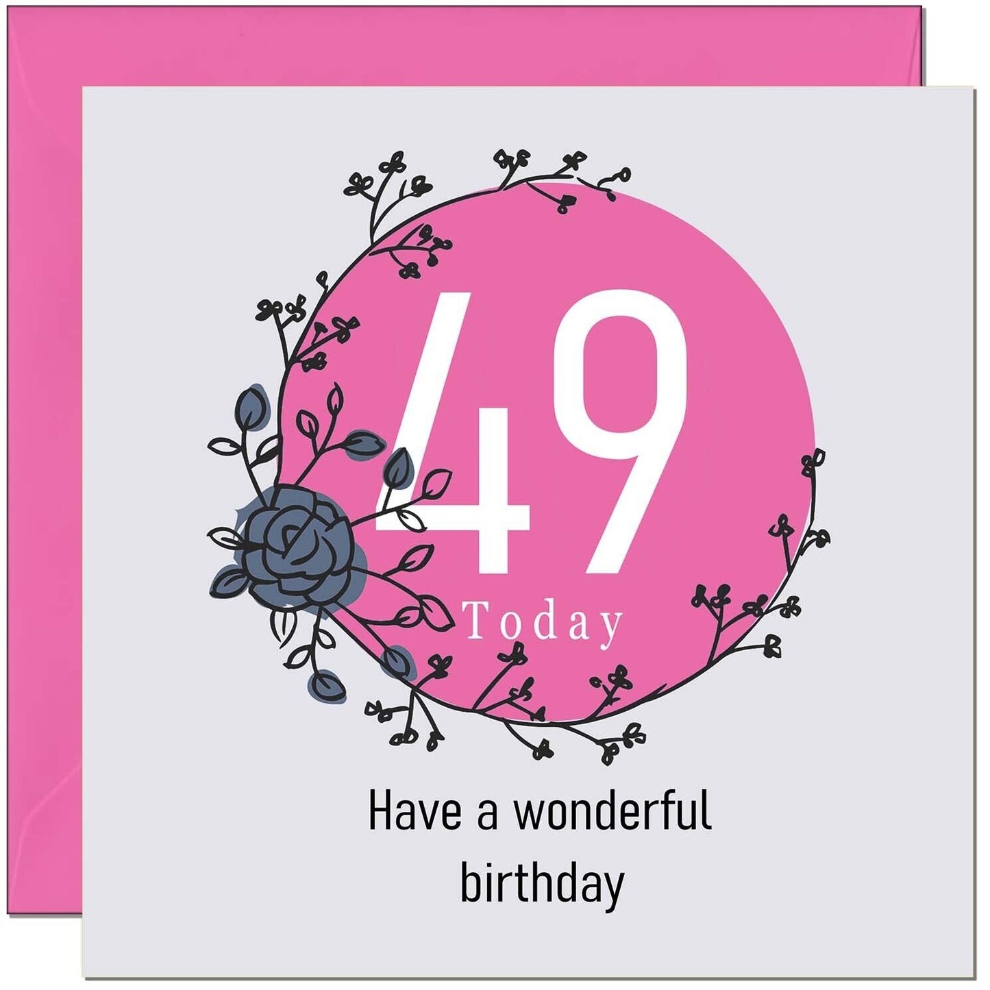 Birthday Card for Women Female - Classy Elegant Floral