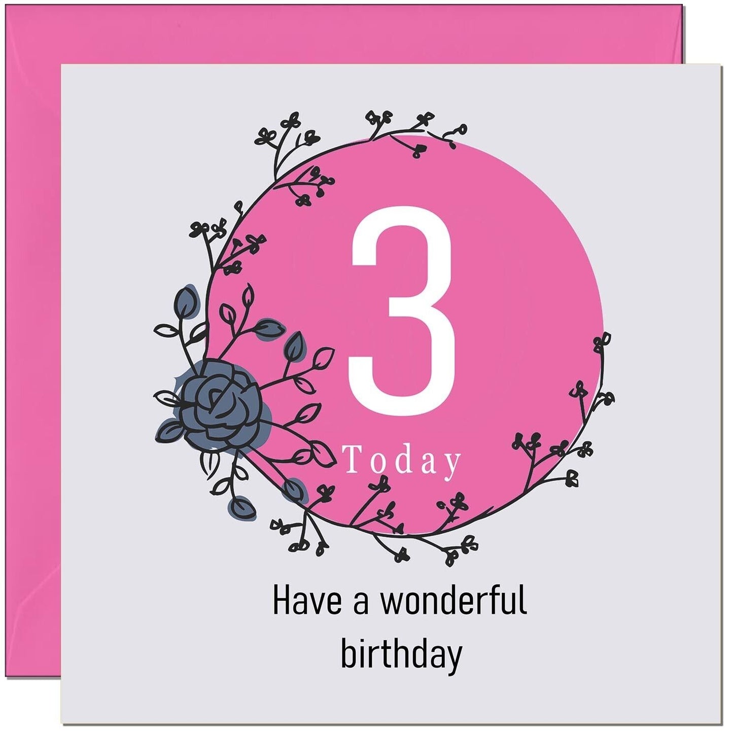 Birthday Card for Women Female - Classy Elegant Floral