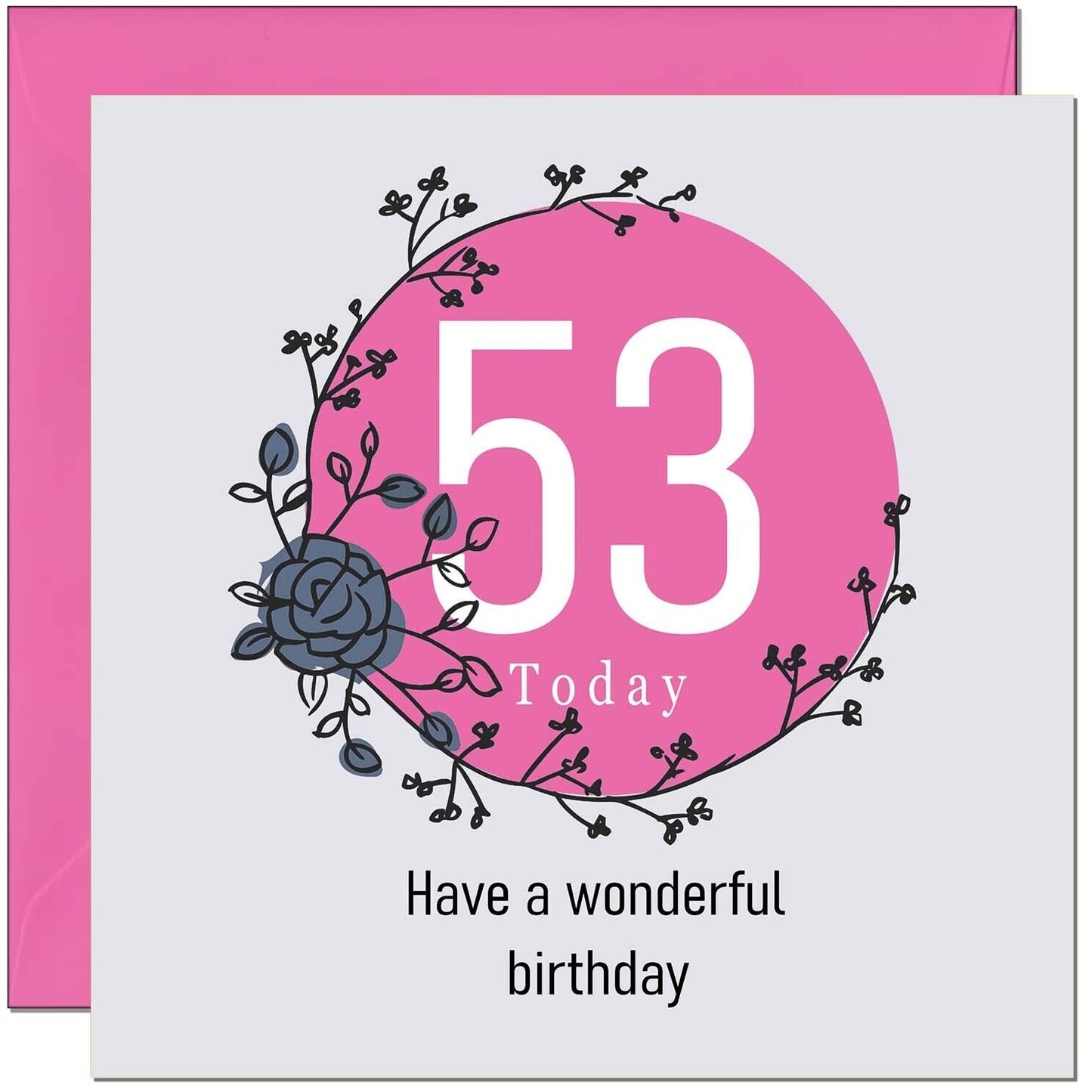 Birthday Card for Women Female - Classy Elegant Floral