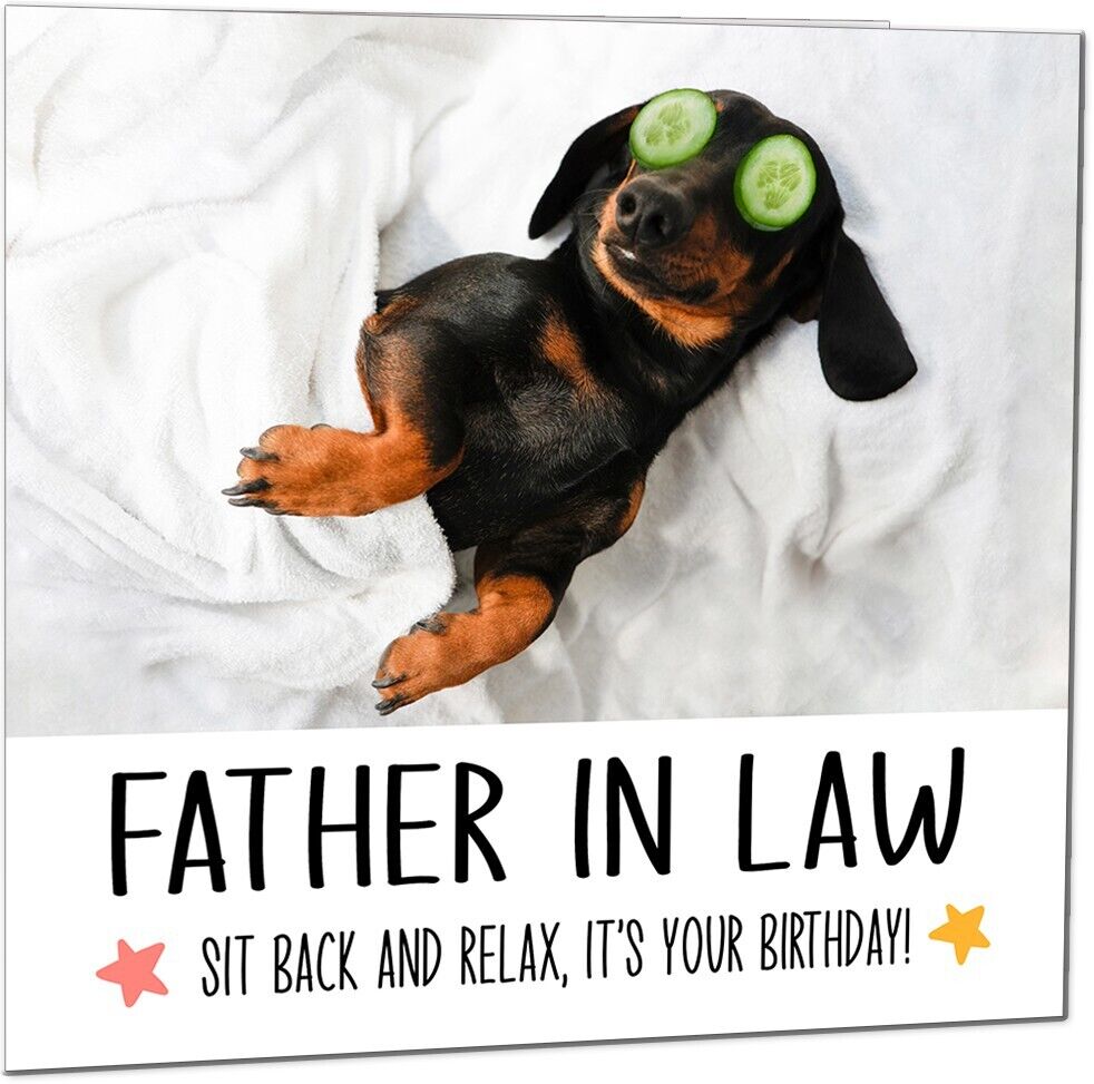 Birthday Card - Relax Dog Dachshund Funny