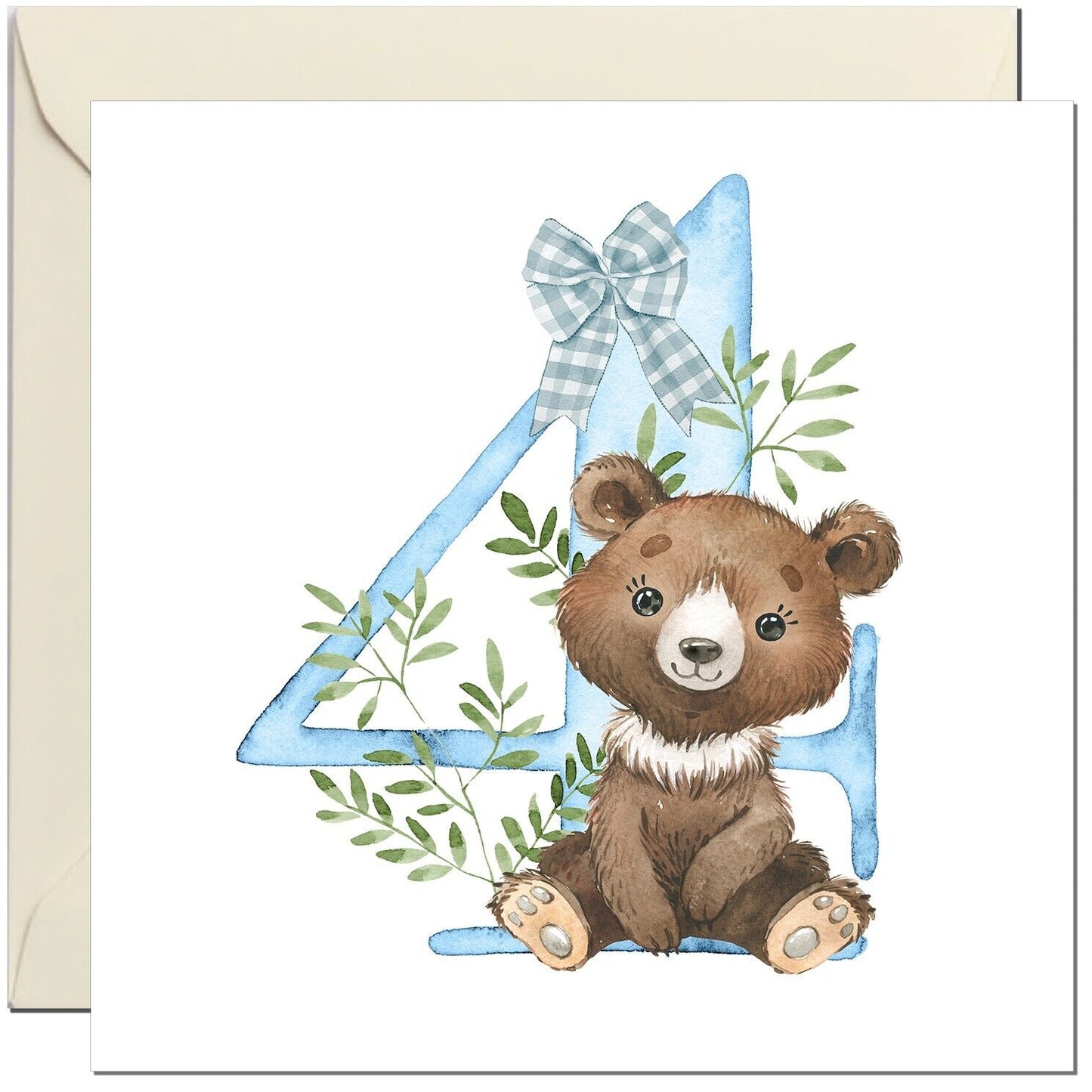 Birthday Card for Boys - Cute Teddy Bear Birthday Card for Baby Boy Infant todd