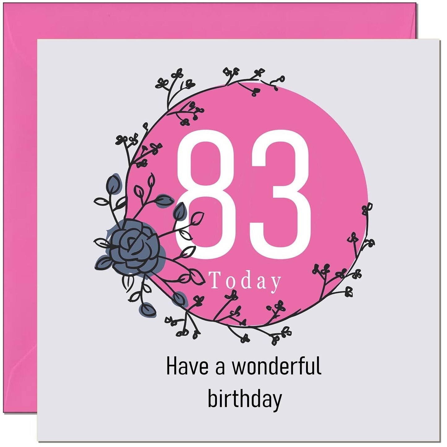 Birthday Card for Women Female - Classy Elegant Floral