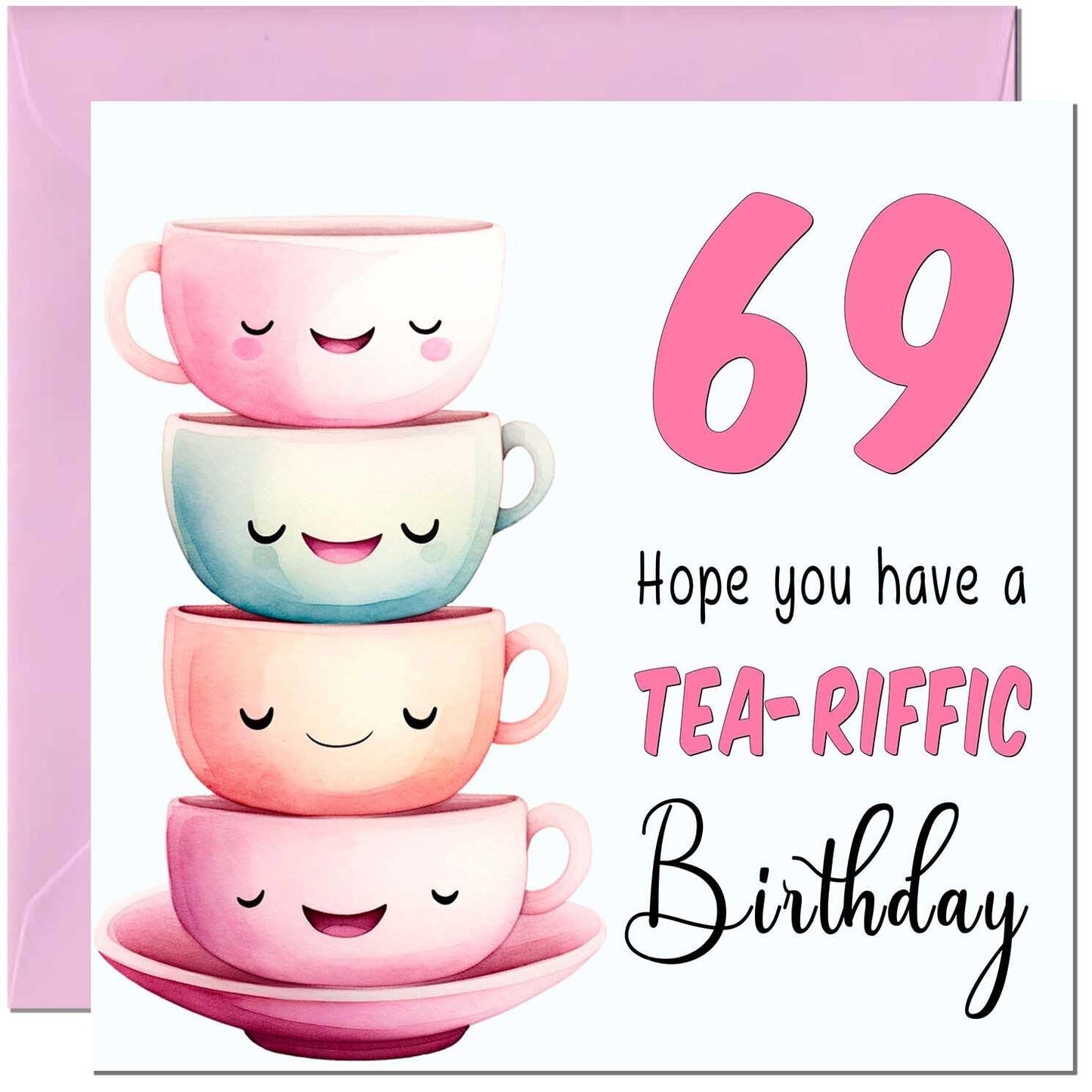 Birthday Card for Women Tea-Riffic Cute