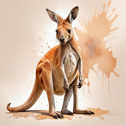 Kangaroo Greeting Card - Any Occasion - 145 x 145mm