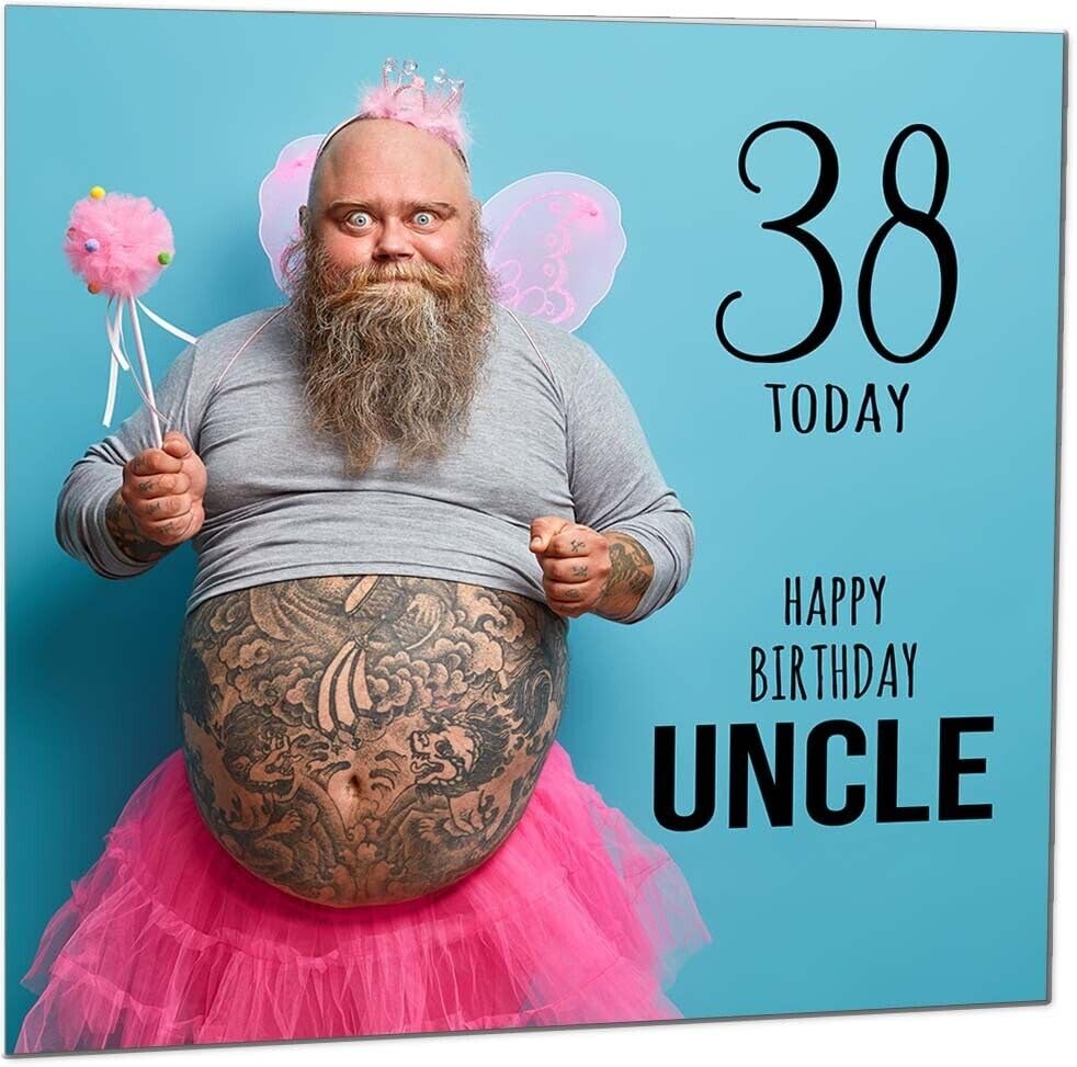 Uncle Funny Birthday Card - Bearded Man Joke Funny Uncles