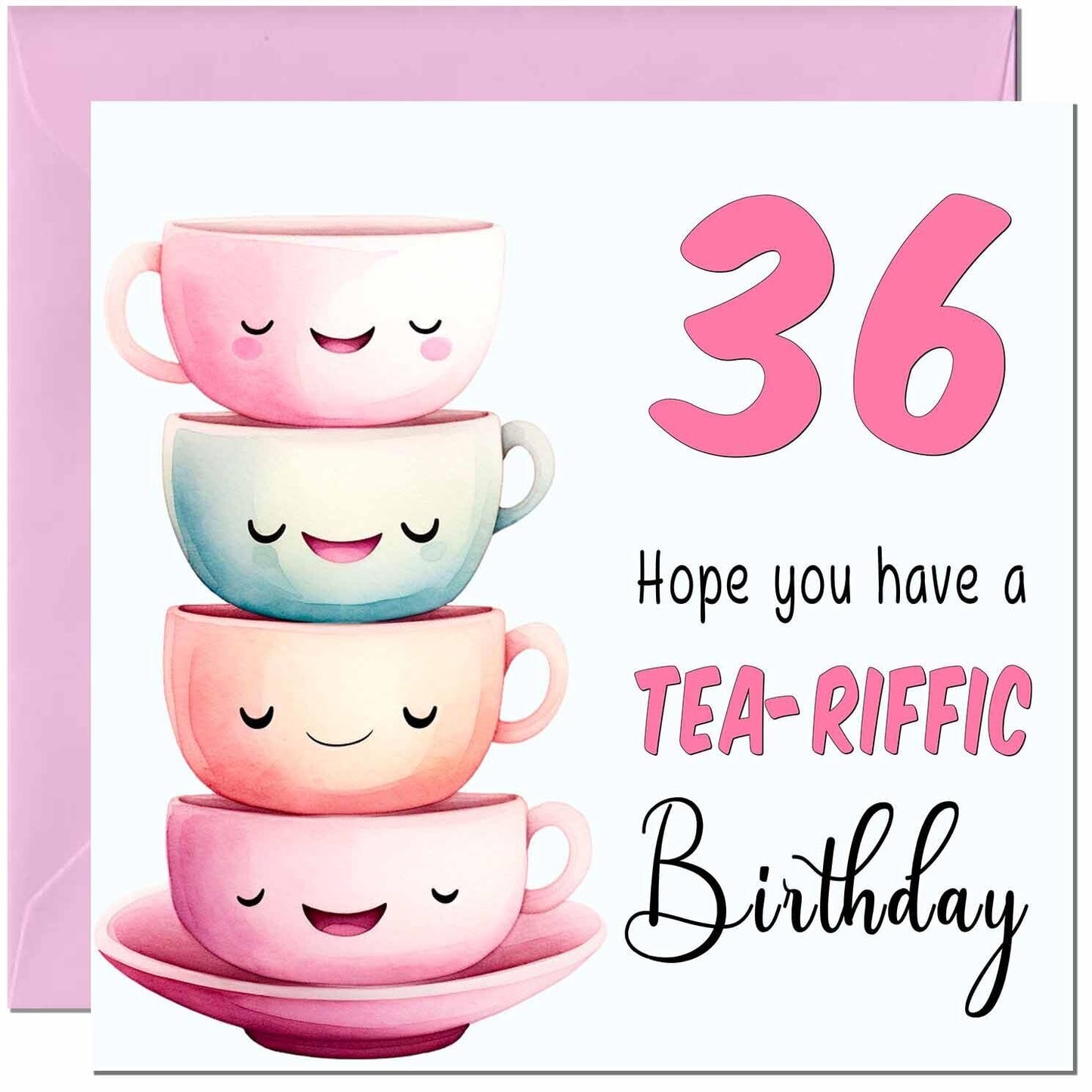 Birthday Card for Women Tea-Riffic Cute