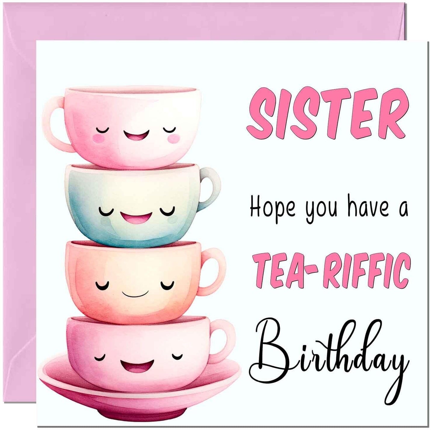 Birthday Card for Women Tea-Riffic Cute