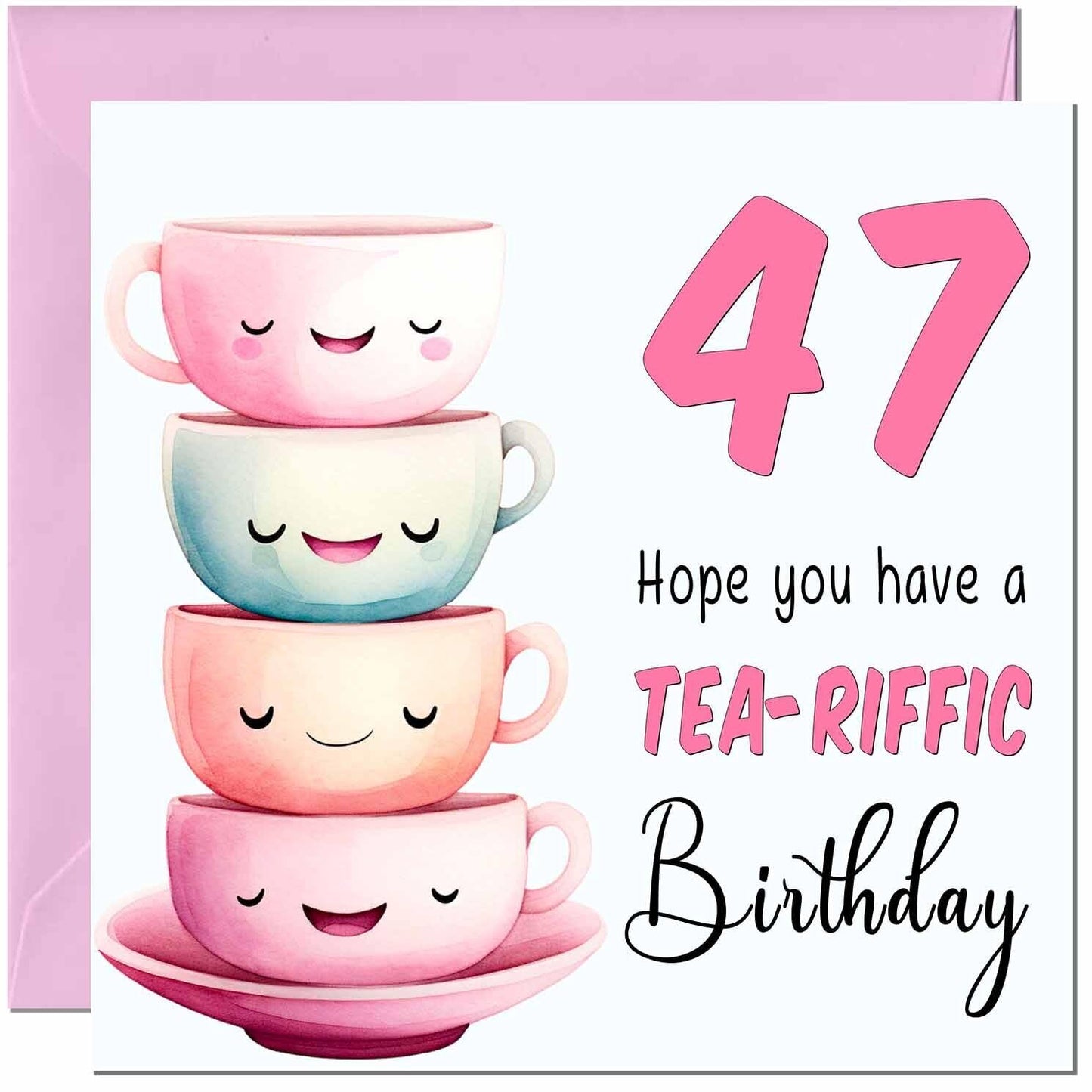 Birthday Card for Women Tea-Riffic Cute