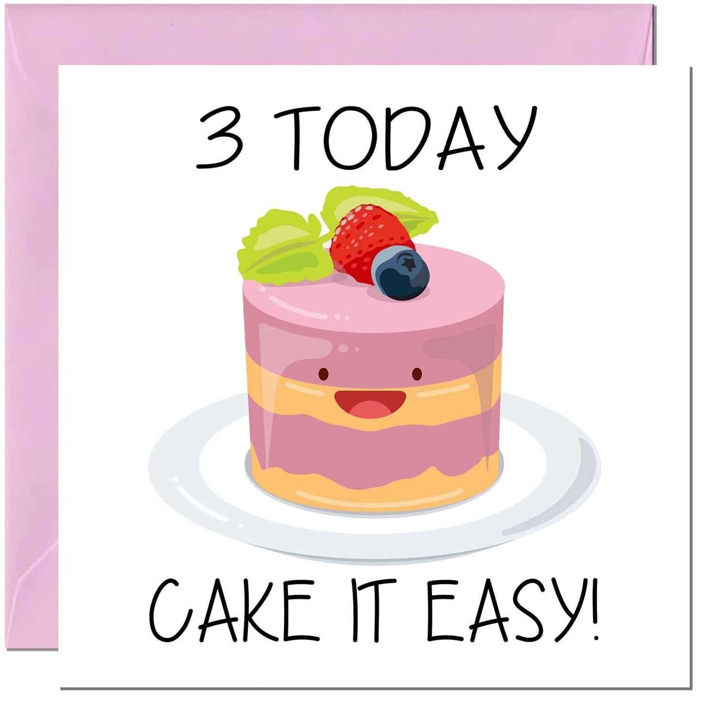 Cute Birthday Card for women girls Cake it easy