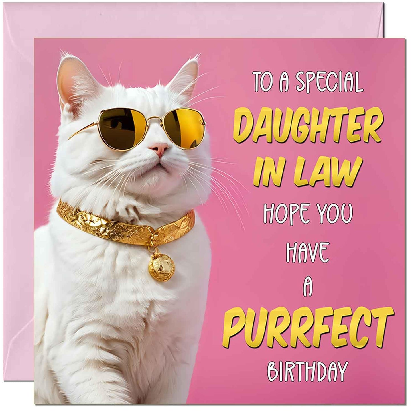 Cat Birthday Card for Women - Purrfect Birthday - Funny Cat Birthday Card for Year old woman Ladies Nan Grandma Mum Aunt Sister Mum Friend Kitty Kitten