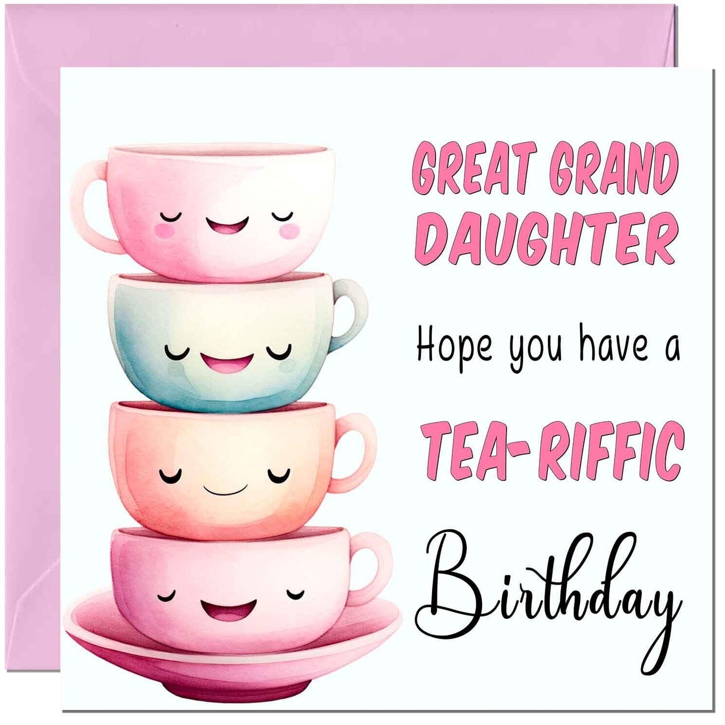 Birthday Card for Women Tea-Riffic Cute