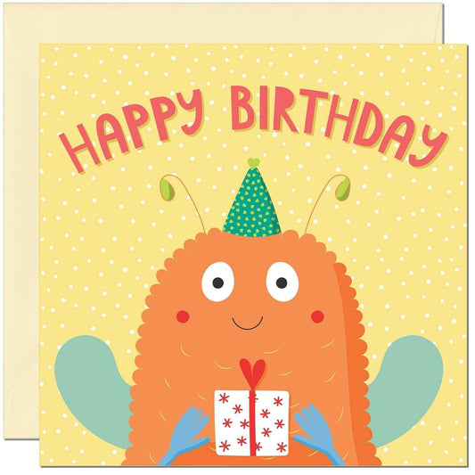 Kids Birthday Card - Boys Girls Cute Fun Happy Birthday Card 145 x 145mm