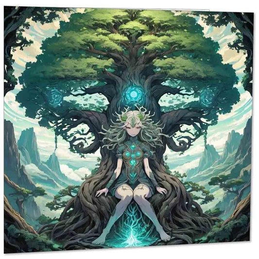 Tree of Life Anime Greeting Card - Nature 145mm x 145mm