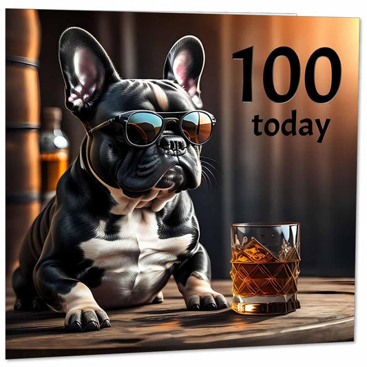 Funny Birthday Card - Cool French Bulldog - Birthday Card for Dad, Grandad, Mum, Brother, Sister, Uncle, Friend