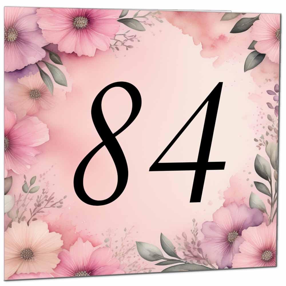 Birthday Card for Women Men - Pink Floral Birthday Cards for 39 year old woman thirty Nine, thirty ninth Ladies Mum Aunt Sister Niece Daughter