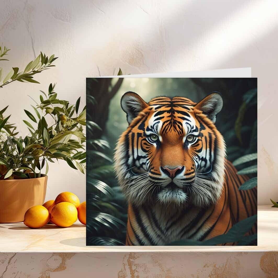 Tiger Greeting Card Wildlife Birthday Cards 145 x 145mm