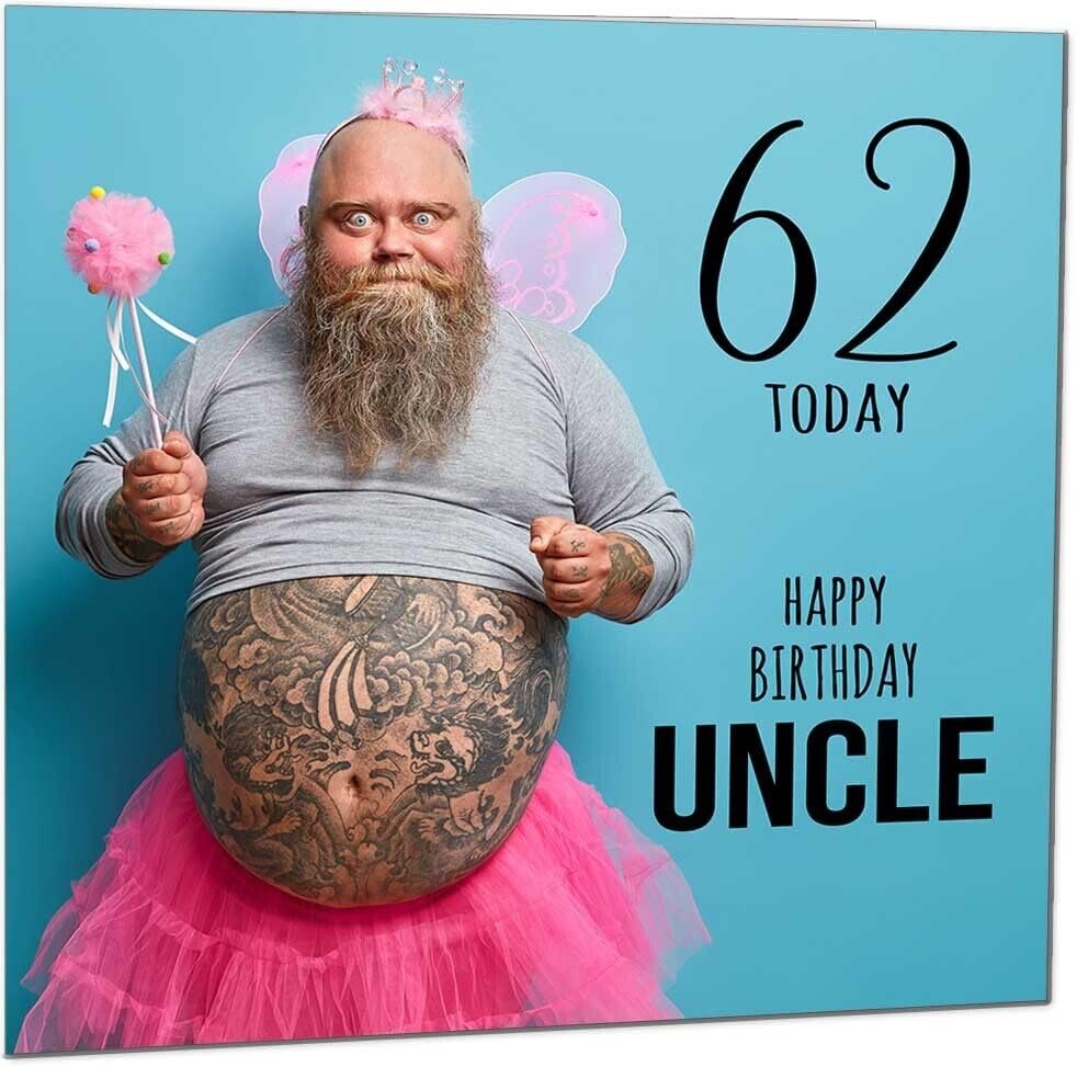 Uncle Funny Birthday Card - Bearded Man Joke Funny Uncles