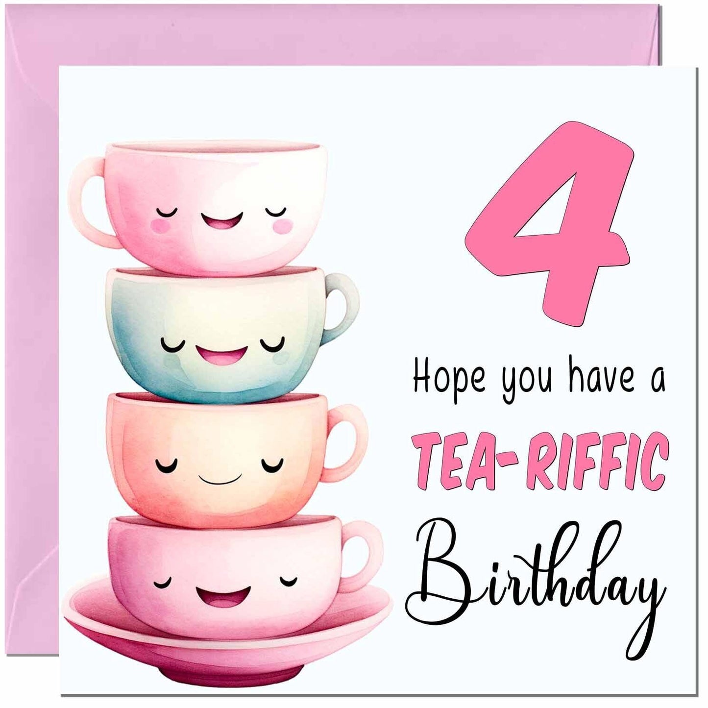 Birthday Card for Women Tea-Riffic Cute