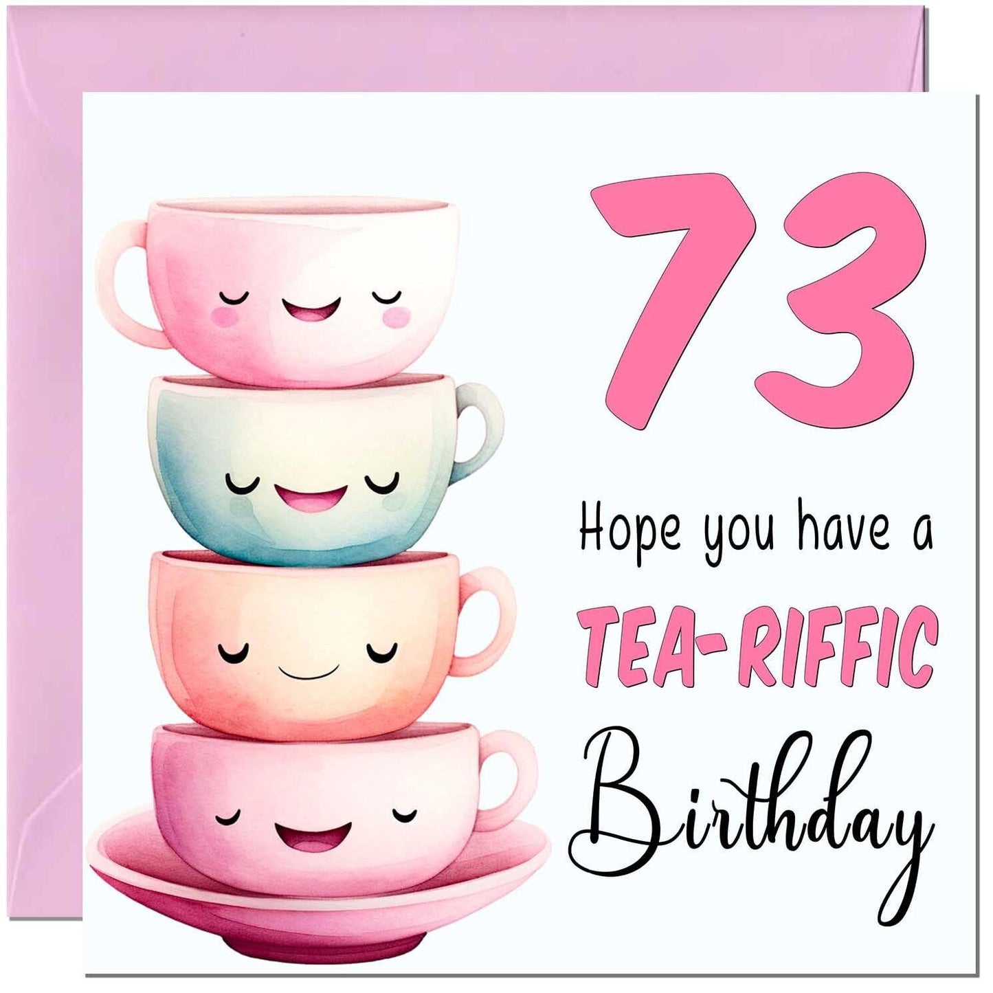 Birthday Card for Women Tea-Riffic Cute