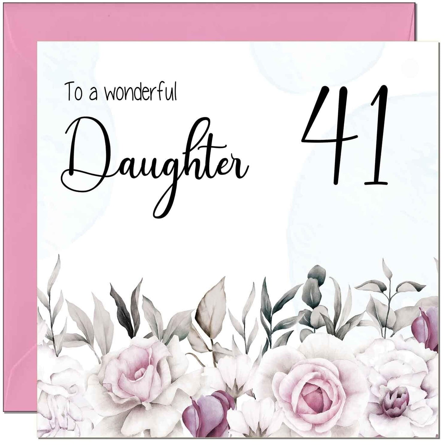 Daughter Birthday Card for Daughter Floral Elegant